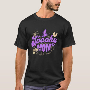 Cute Spooky Mamma Halloween Design Design Back to T Shirt