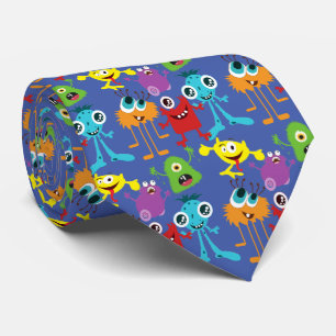 Cute Spooky Monsters Halloween Tie Slips