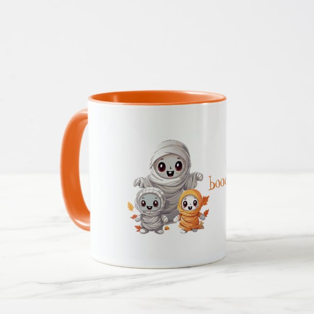 Cute Spooky Mummies Mugg (Framsida vänster)