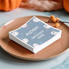 Cute Spooky One Halloween Boy 1st Birthday Pappersservett