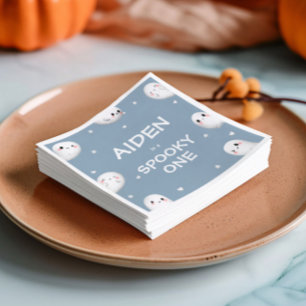 Cute Spooky One Halloween Boy 1st Birthday Pappersservett