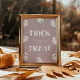 Cute Spooky One Halloween Bus eller godis Poster