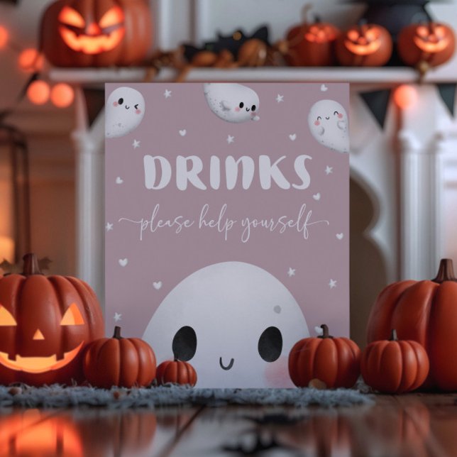 Cute Spooky One Halloween Drinks Sign Poster (Skapare uppladdad)