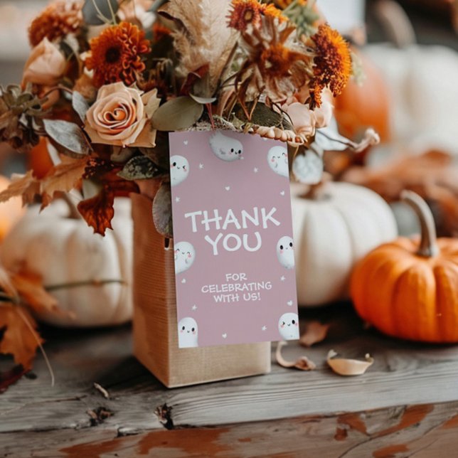 Cute Spooky One Halloween Girl 1st Birthday Presentetikett (Skapare uppladdad)