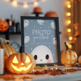 Cute Spooky One Halloween Guestbook Poster