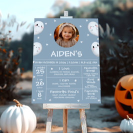 Cute Spooky One Halloween Milestone-tecken Poster