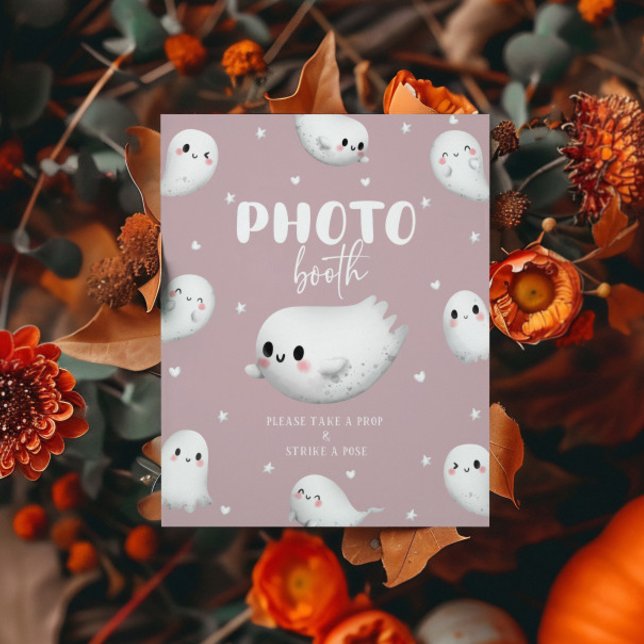 Cute Spooky One Halloween Photo Booth-tecken Poster (Skapare uppladdad)