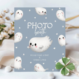 Cute Spooky One Halloween Photo Booth-tecken Poster
