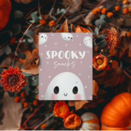 Cute Spooky One Halloween Snacks-tecken Poster