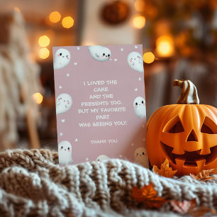 Cute Spooky One Halloween-tack för ditt kort