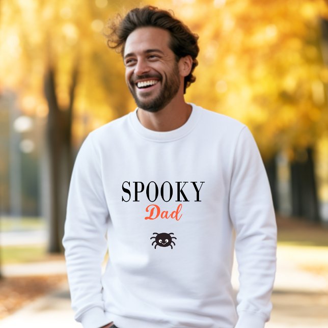 Cute Spooky Pappa Family Halloween Spider Lång Ärmad Tröja (Skapare uppladdad)