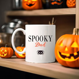 Cute Spooky Pappa Family Halloween Spider Två-Tonad Mugg