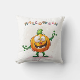 Cute Spooky Pumpkin Halloween-Färgad Kudde