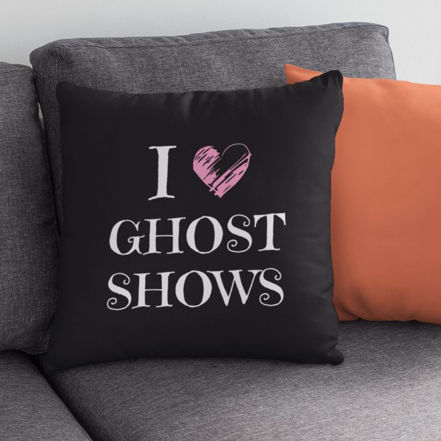 Cute Spooky Season Ghost Black Halloween Decor Kudde (Skapare uppladdad)