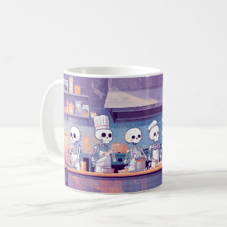 Cute & Spooky Skeleton Chefs Mugg
