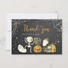Cute Spooky Spöken Cats Halloween Fall Baby Shower Tack Kort
