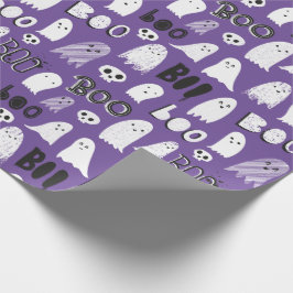 Cute Spooky Spöken, Döskallar och Boo Presentpapper