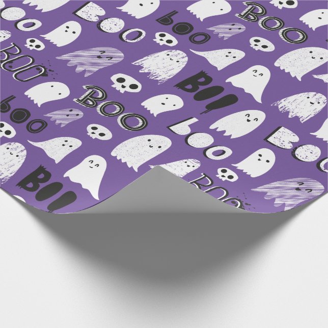 Cute Spooky Spöken, Döskallar och Boo Presentpapper (Hörn)