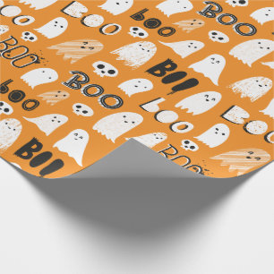 Cute Spooky Spöken, Döskallar och Boo Presentpapper