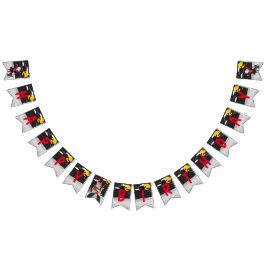 Cute Spooky Vampire Girl Halloween Barns födelseda Vimplar