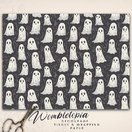 Cute Spooky Vintage Spöken Black & White Halloween