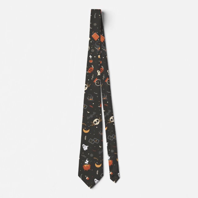 Cute Spooky Whimsical Halloween Mönster-bakgrund Slips (Framsida)