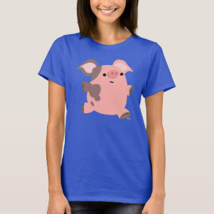 Cute Sporty Tecknad Gris Kvinnor T-shirt