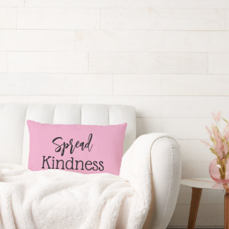 Cute Spread Kindness Baby Pink Throw Pillow Lumbarkudde
