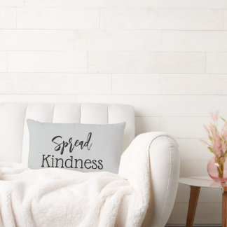 Cute Spread Kindness Grey Throw Pillow Lumbarkudde