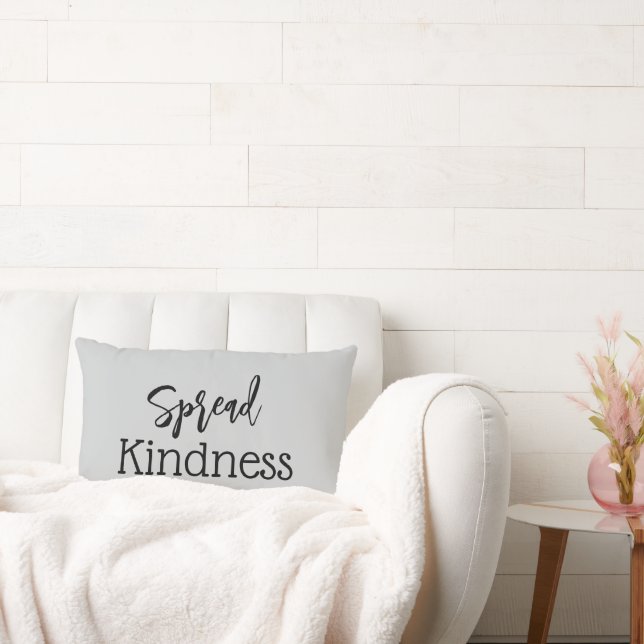 Cute Spread Kindness Grey Throw Pillow Lumbarkudde (Soffa)
