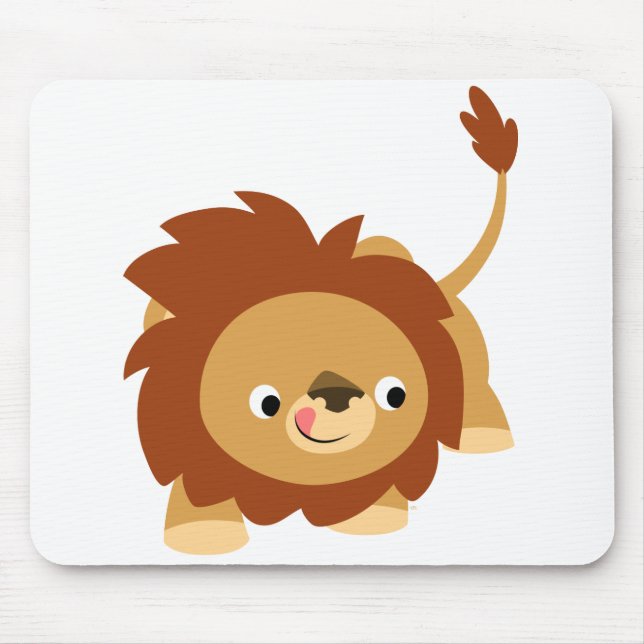 Cute Sprighant Tecknad Lejon Mousepad Musmatta (Framsidan)