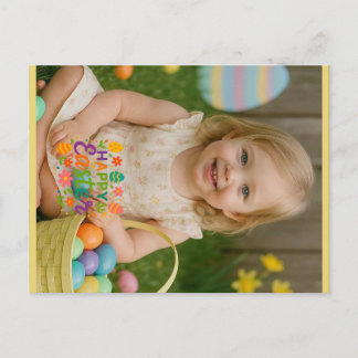 Cute spring/Easter personalized photo Helg Vykort