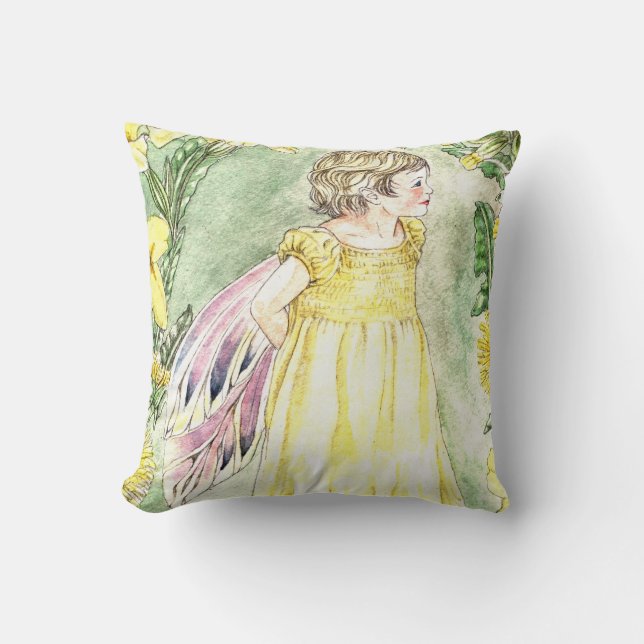 Cute Spring Fairy Cushion Kudde (Framsida)