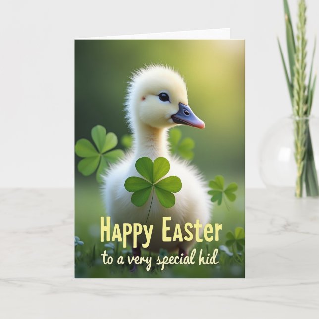 Cute Spring Hatchling Photo Card Kort (Framsida)
