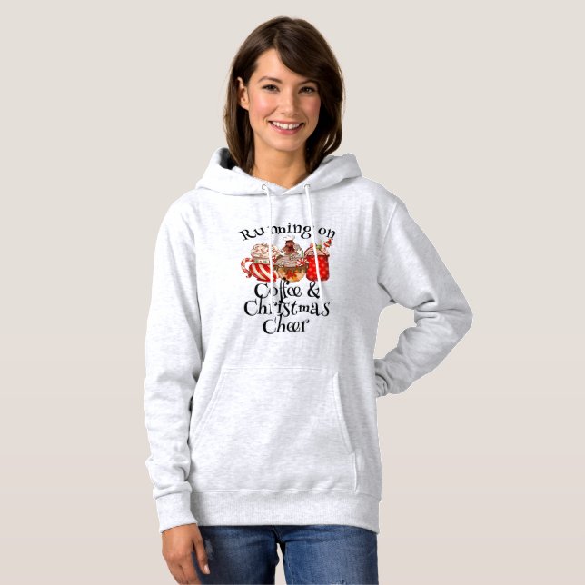 Cute Springa på kaffet och julturen är funny T Shirt (Hel framsida)