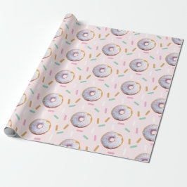 Cute Sprinkle Donut Watercolor Pattern Presentpapper