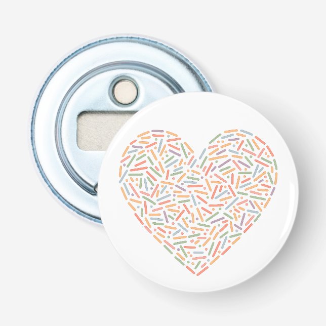 Cute Sprinkle Heart | Baby Sprinkle Flasköppnare (Framsidan)