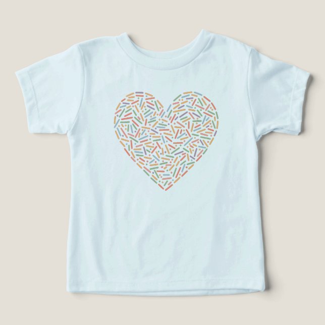 Cute Sprinkle Heart | Baby Sprinkle T Shirt (Design Framsida)