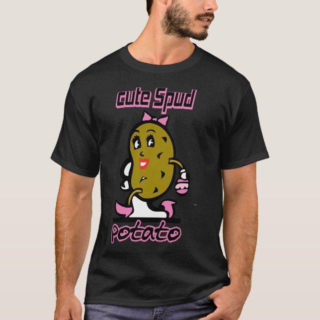 Cute Spud Potato T Shirt (Framsida)