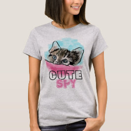 "CUTE SPY" | Funny Cute Kitten T Shirt