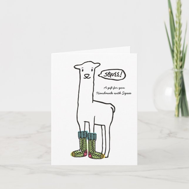 Cute squamas Jultrikåssor Helgkort (Framsida)