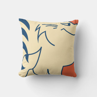 Cute Square Tjock Cat on Pillow - Kotakotak Kudde