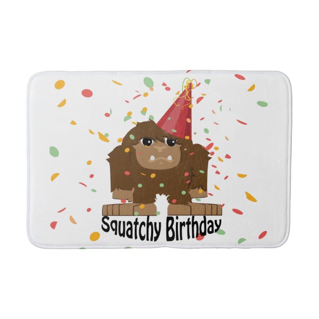 Cute Squatchy Birthday Bigfoot Badrumsmatta (Framsidan)