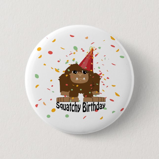 Cute Squatchy Birthday Bigfoot Knapp (Framsida)