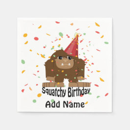 Cute Squatchy Birthday Bigfoot Pappersservett