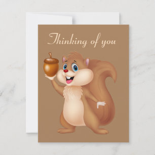 Cute Squirrel... Anteckningskort