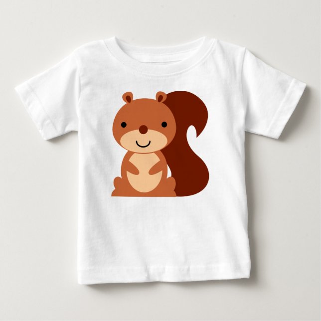 Cute Squirrel Baby Shirt Tee (Framsida)
