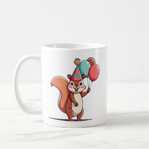 Cute Squirrel Birthday Kaffemugg
