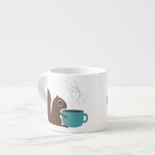 Cute Squirrel Coffee Älskare Vild Espressomugg