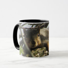 Cute Squirrel Coffee Mugg med Black Handle